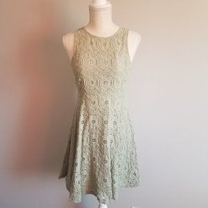 Altar'd State Lace Fit N Flare Mint Dress M
